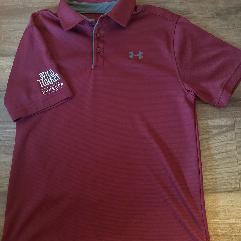 Under Armour Men's Maroon Wild Turkey Polo